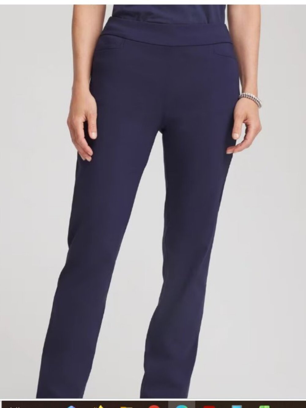 Chico's Perfect Stretch Navy Pull On Pants Sz. 2.5, U.S. 14